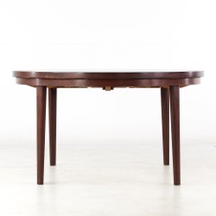 Dyrlund Mid Century Rosewood Lotus Round Expanding Dining Table