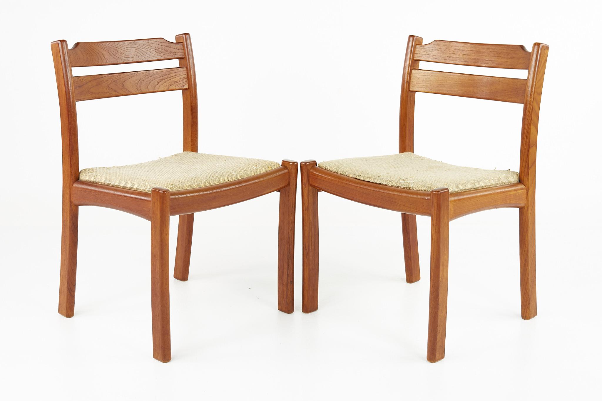 Dyrlund Mid Century Teak Dining Chairs, Set of 8 1