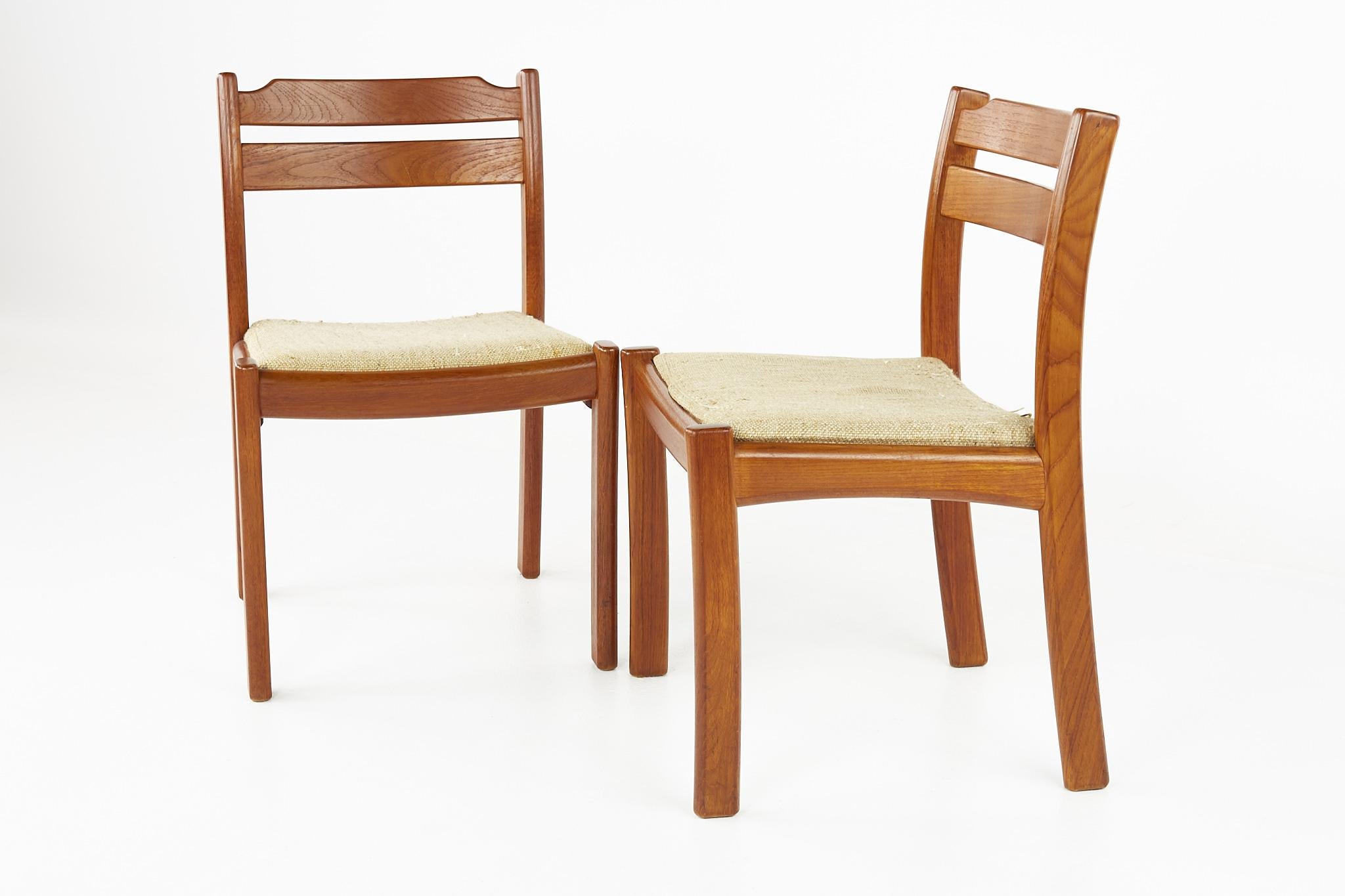 Dyrlund Mid Century Teak Dining Chairs, Set of 8 2