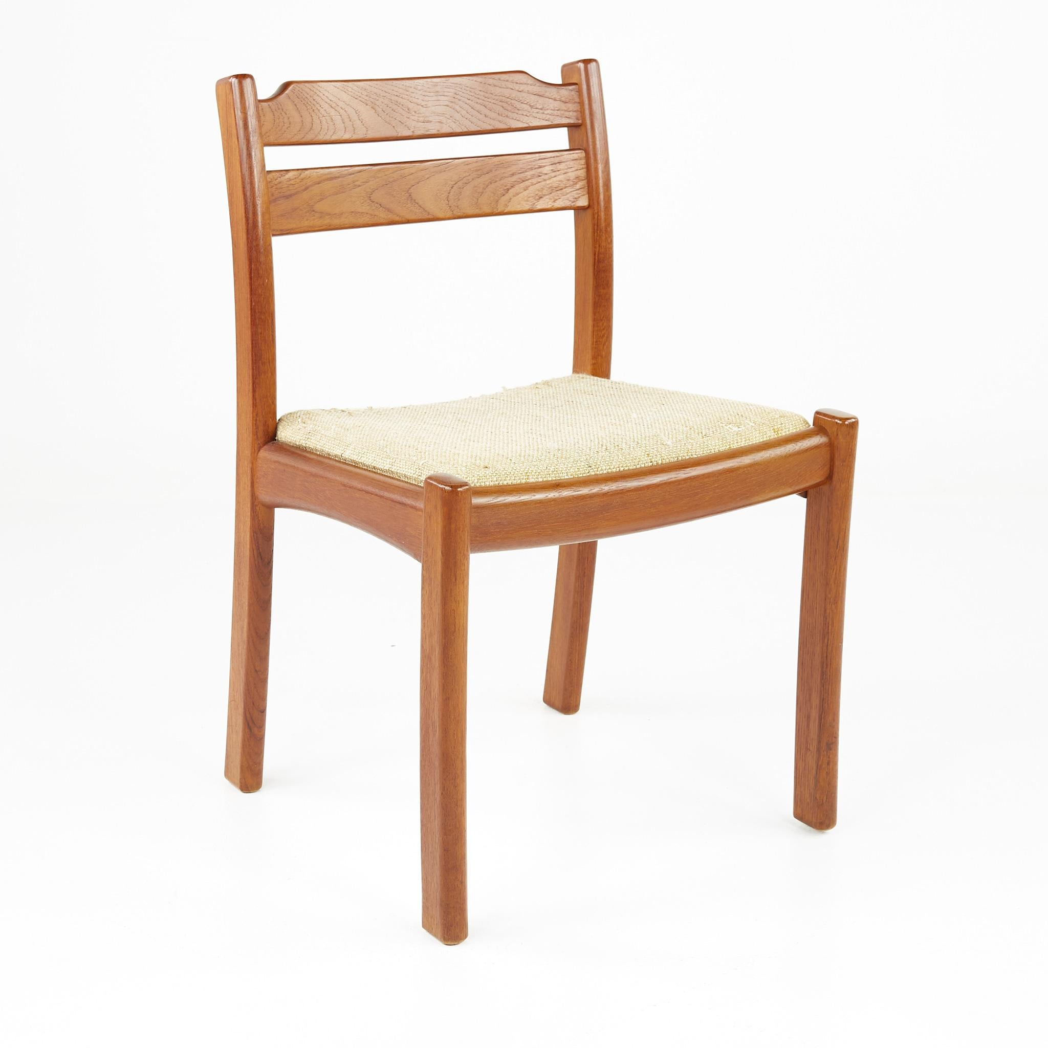 Dyrlund Mid Century Teak Dining Chairs, Set of 8 3