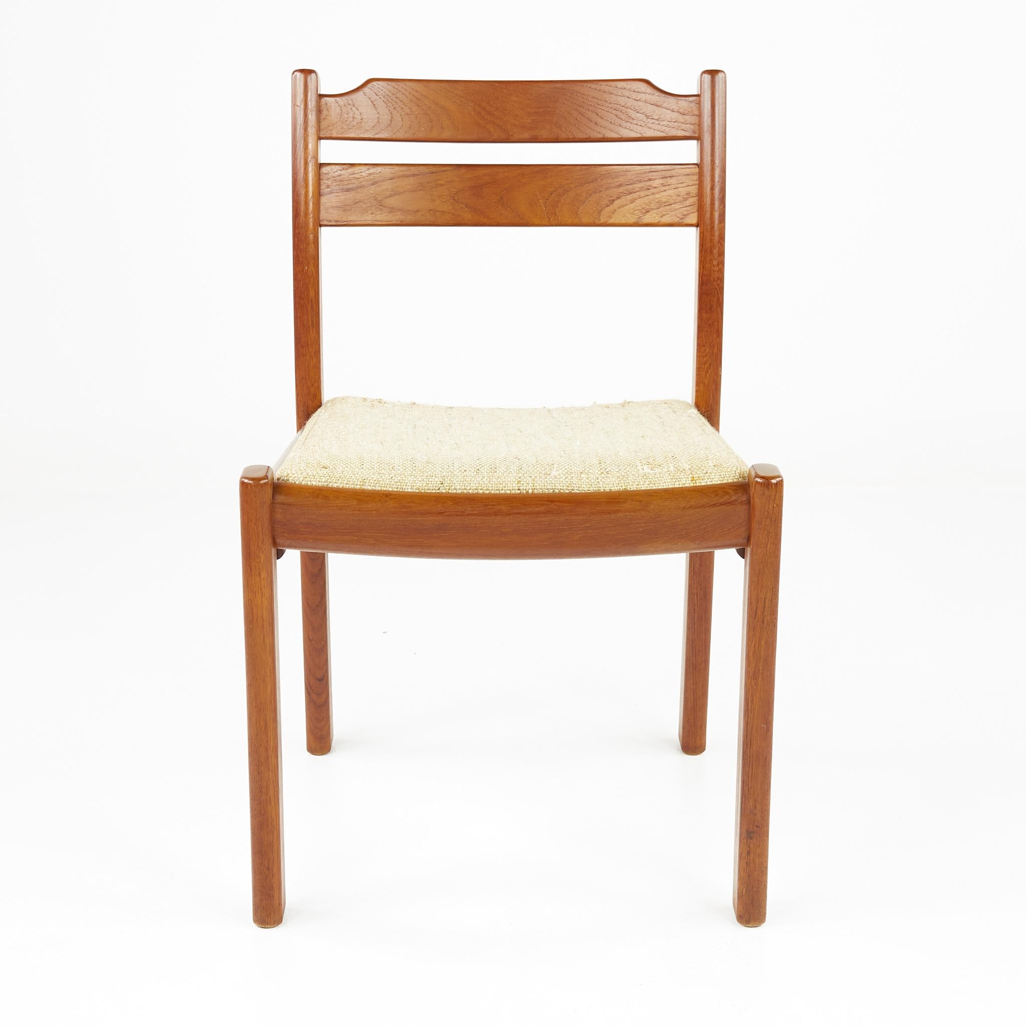 Dyrlund Mid Century Teak Dining Chairs, Set of 8 4