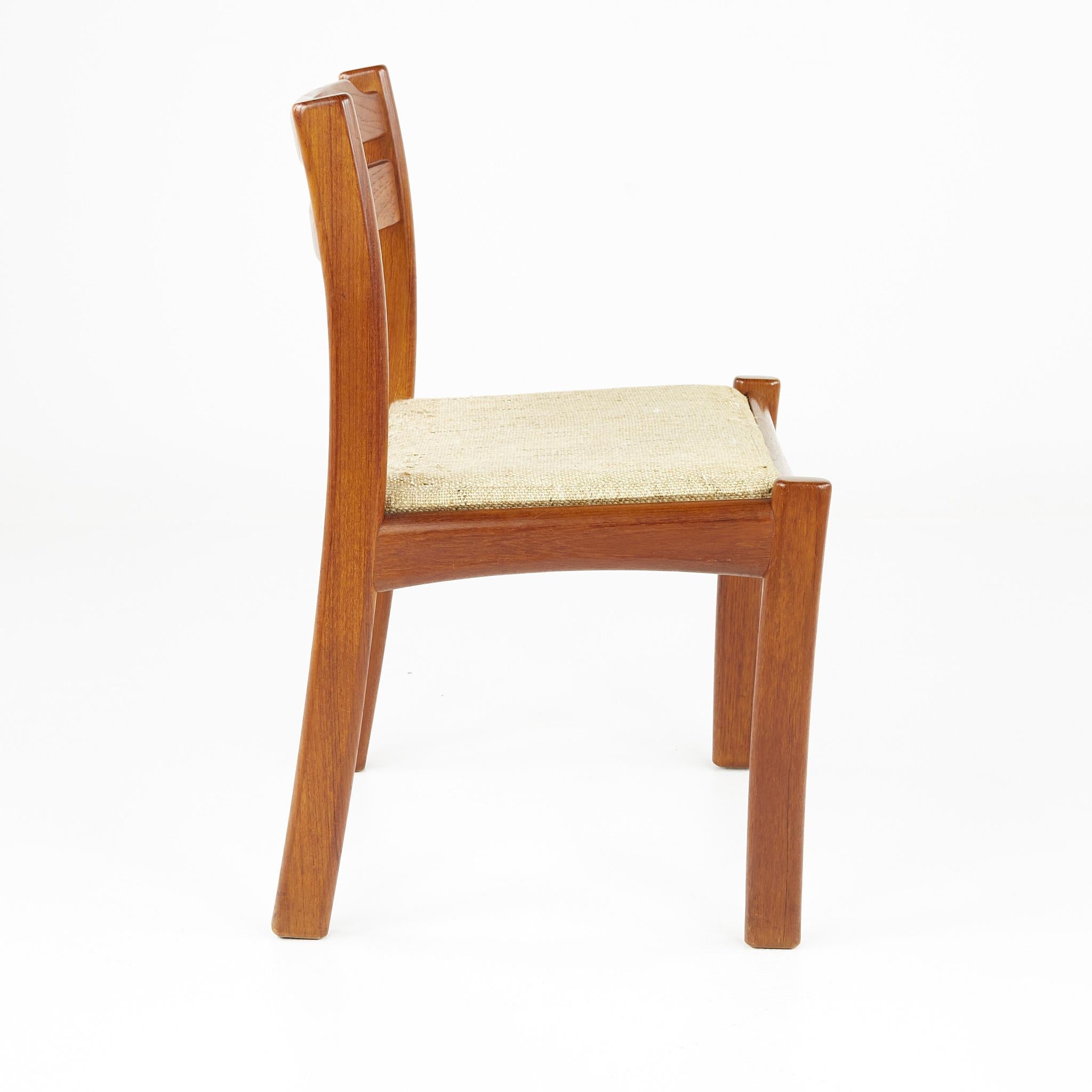 Dyrlund Mid Century Teak Dining Chairs, Set of 8 6
