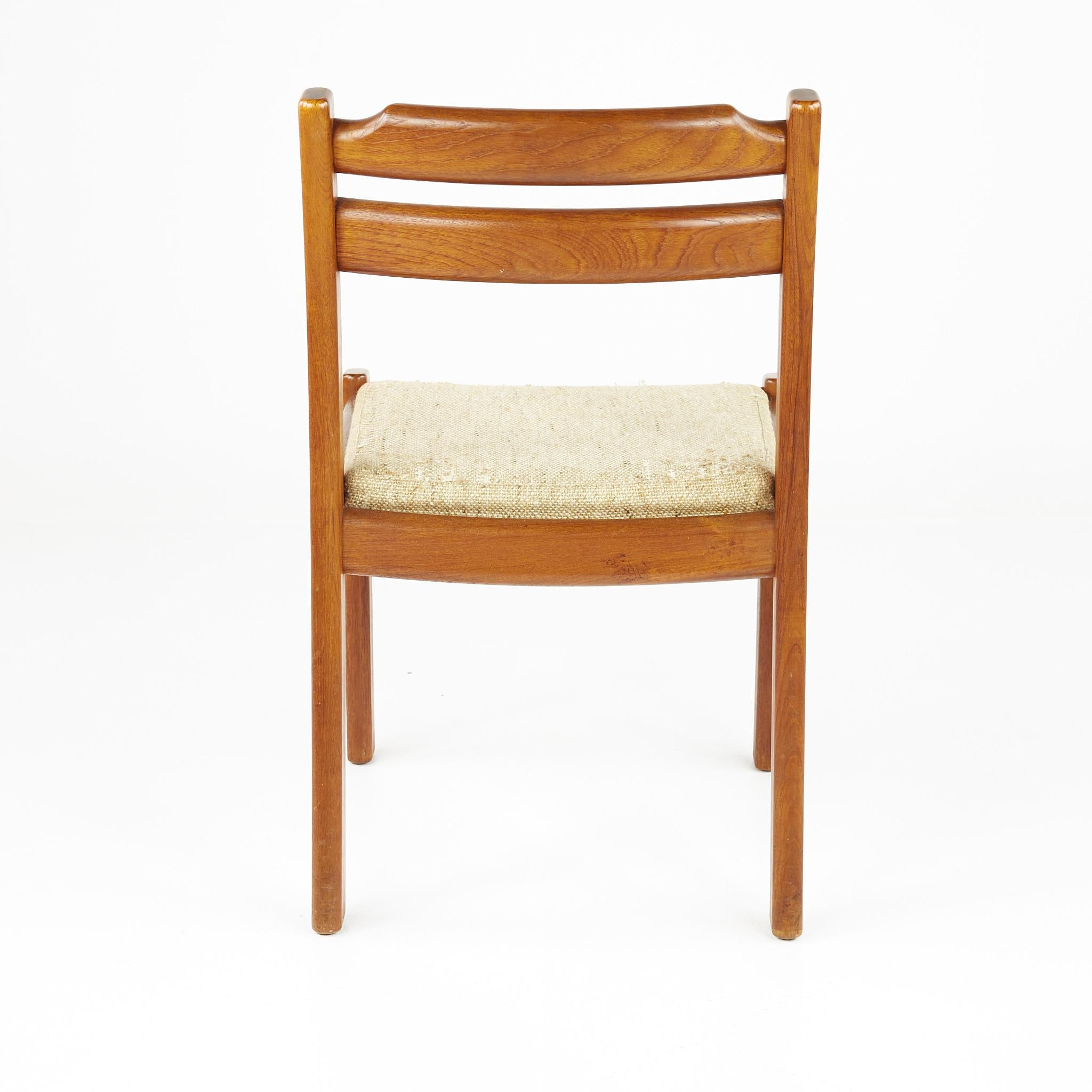 Dyrlund Mid Century Teak Dining Chairs, Set of 8 7