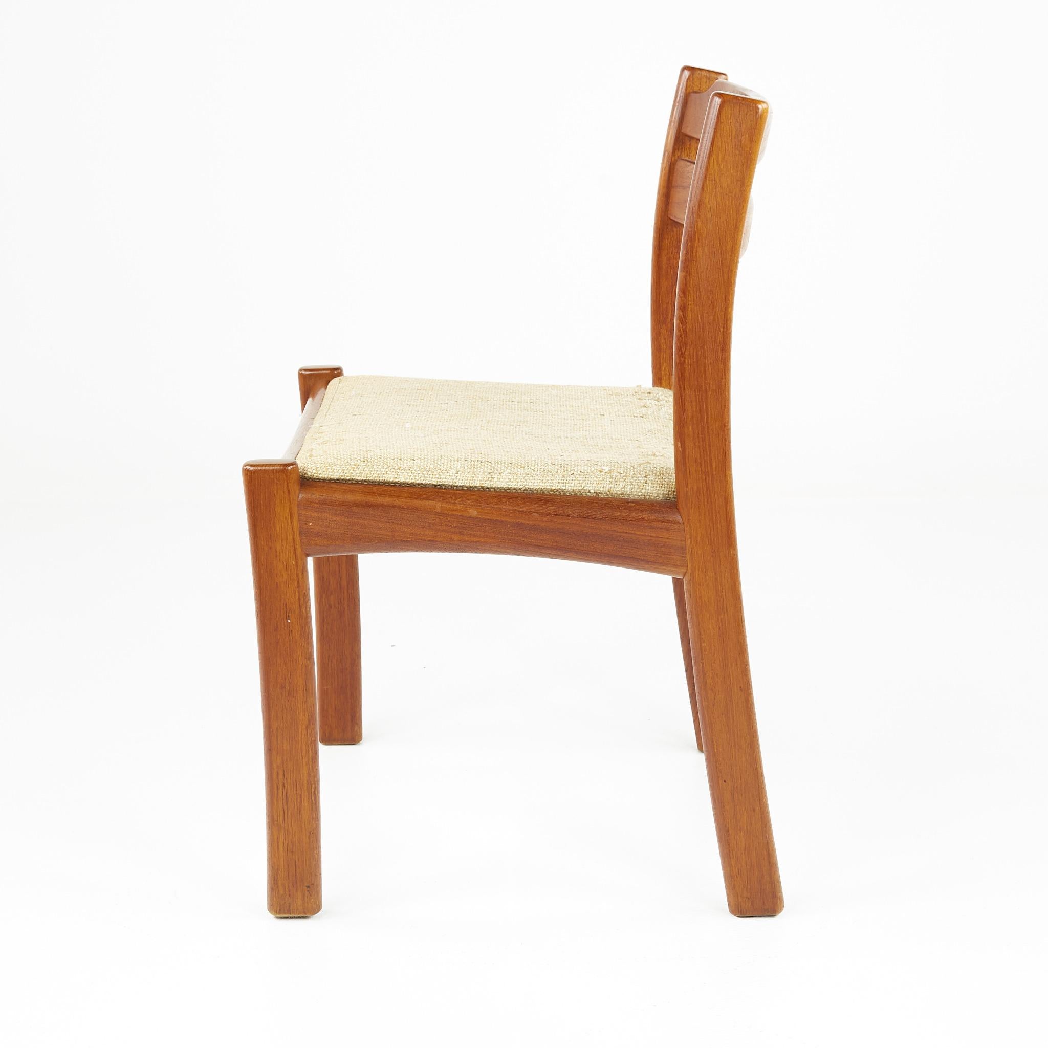 Dyrlund Mid Century Teak Dining Chairs, Set of 8 8