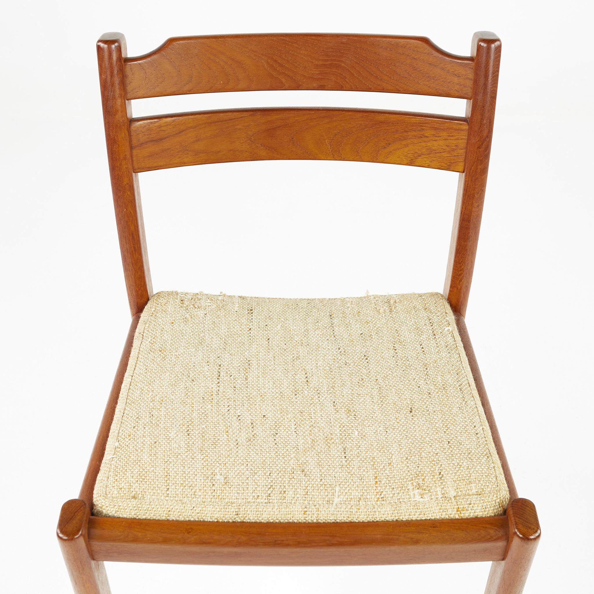Dyrlund Mid Century Teak Dining Chairs, Set of 8 9