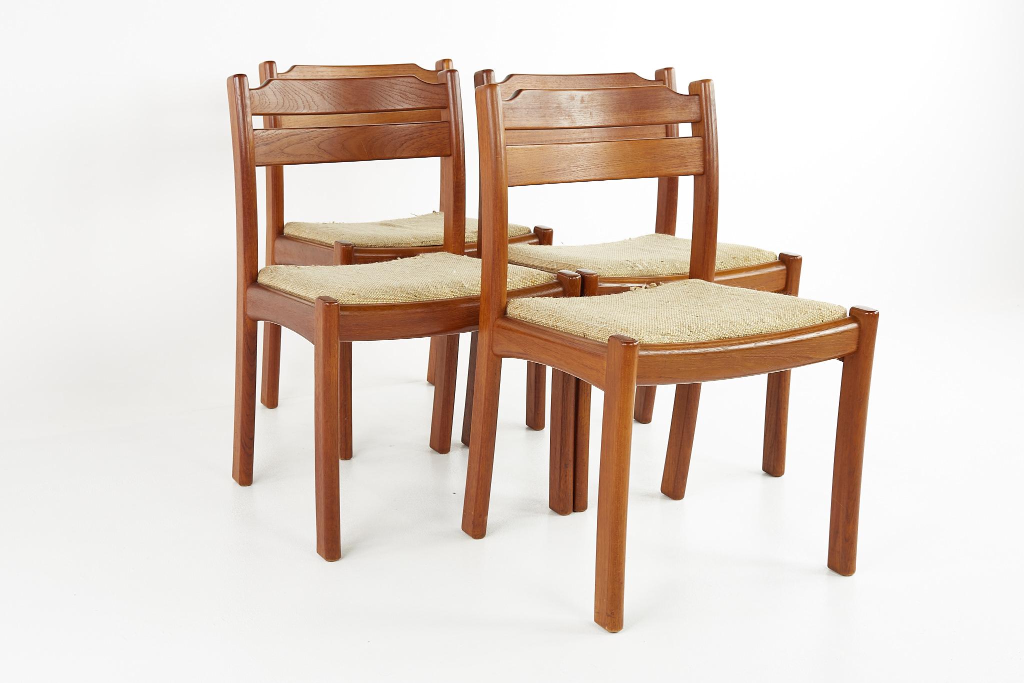 Danish Dyrlund Mid Century Teak Dining Chairs, Set of 8
