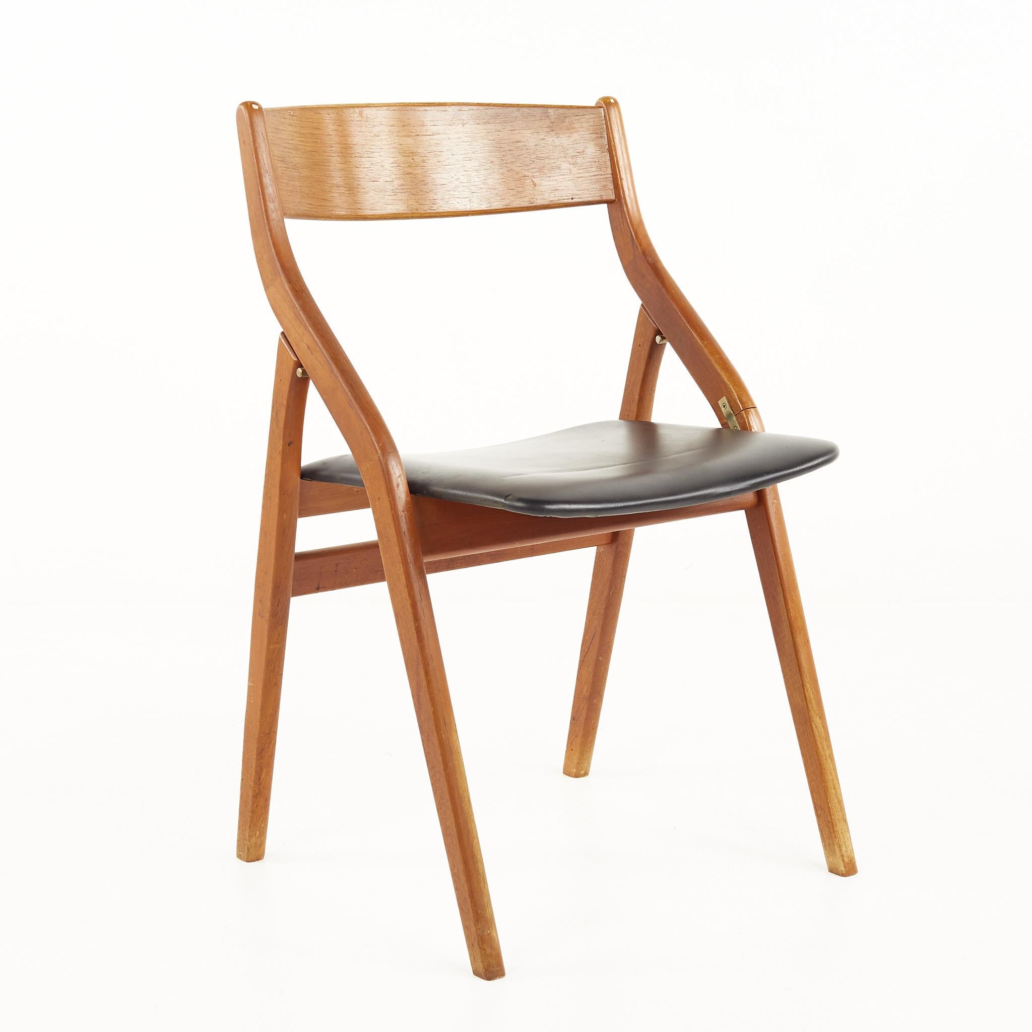 Mid-Century Modern Dyrlund Mid Century Teak Folding Chairs - Set of 6