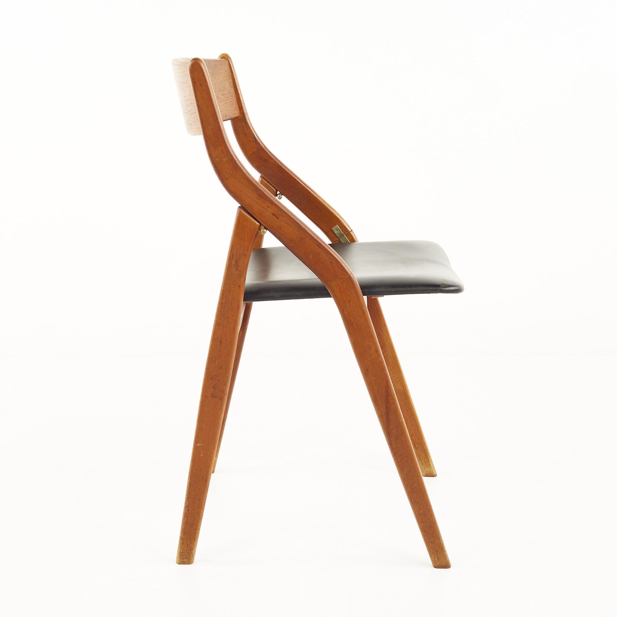 Late 20th Century Dyrlund Mid Century Teak Folding Chairs - Set of 6