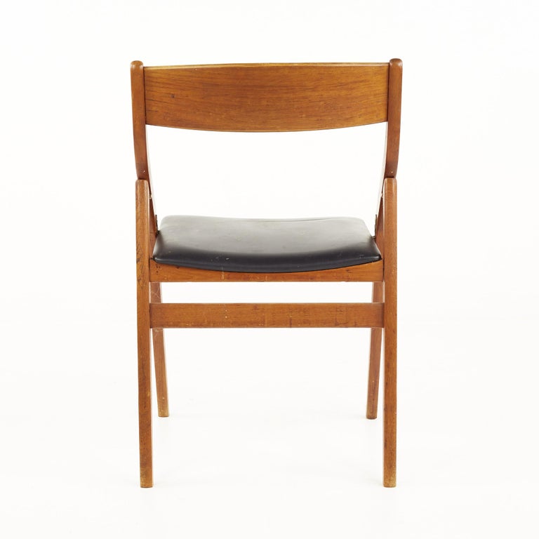 Dyrlund Mid Century Teak Folding Chairs Set of 6 at 1stDibs