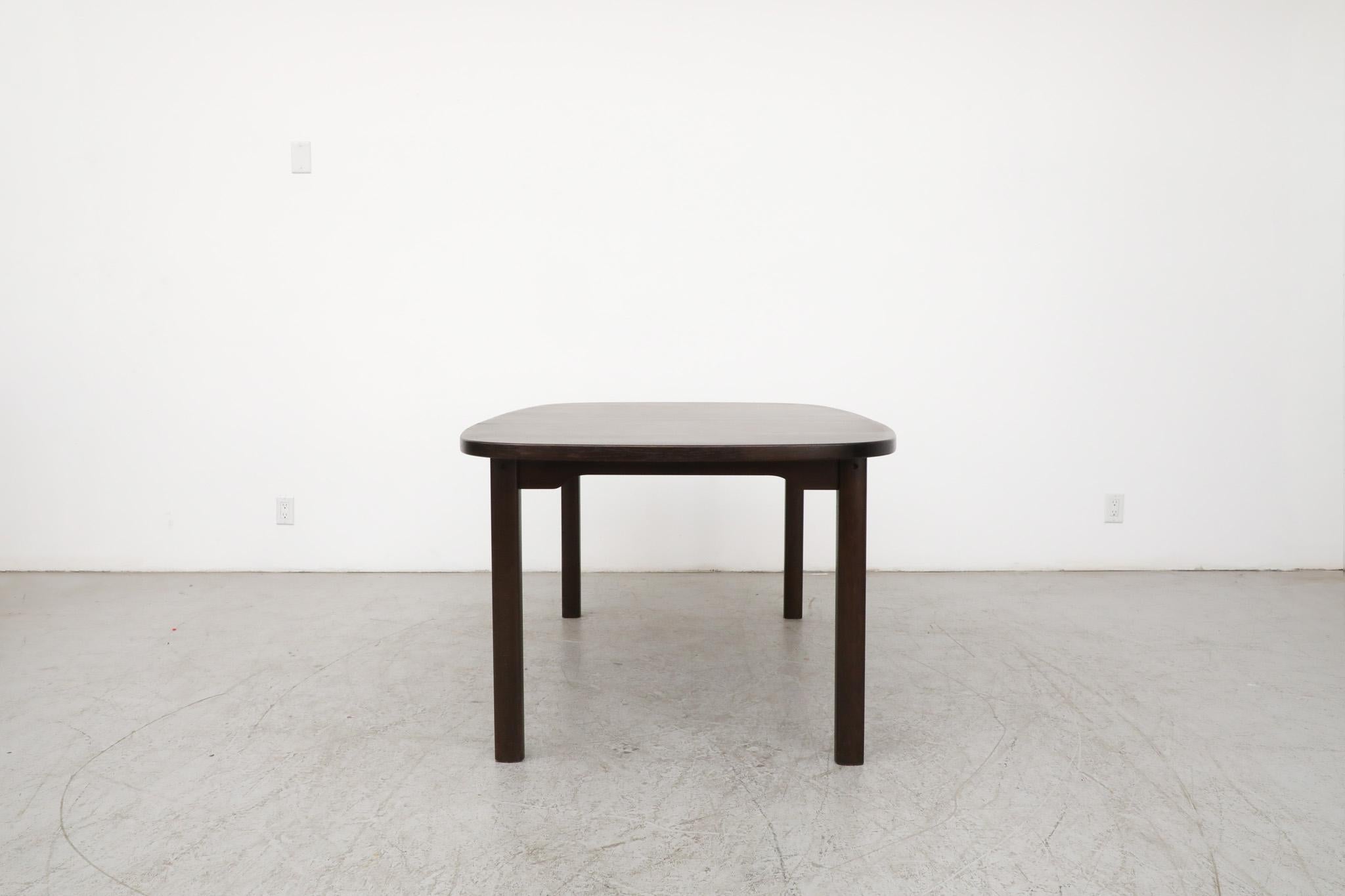 Mid-Century Dyrlund Oval Dark Stained Dining Table with Two Extension Leaves 10