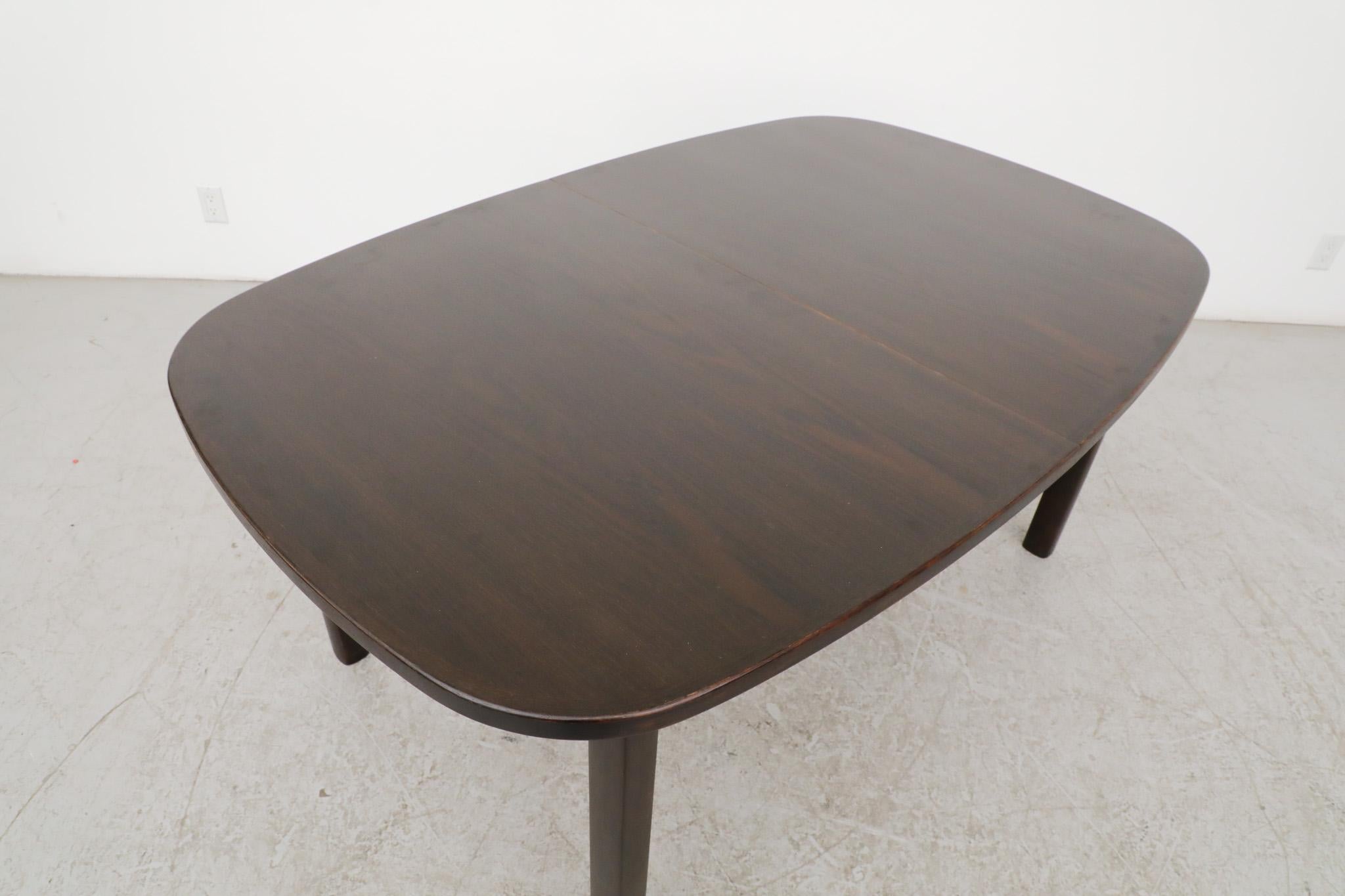 Dyrlund Oval Dark Stained Dining Table with 2 Extension Leaves For Sale 13