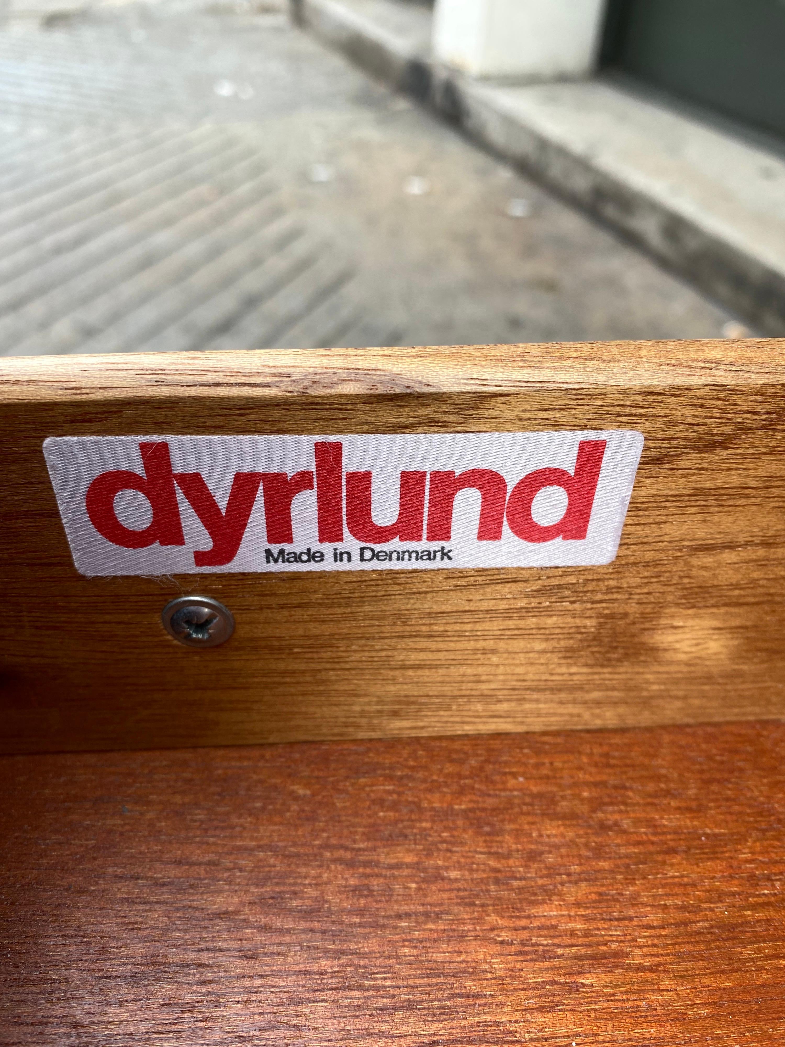 Dyrlund Rosewood Locking File Cabinet on Wheels with Key 2