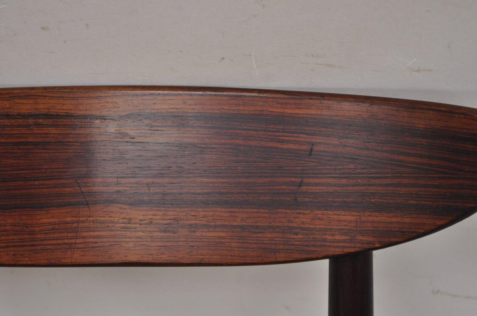 Dyrlund Rosewood Mid Century Danish Modern Curved Back Dining Side Chair (Rosenholz) im Angebot