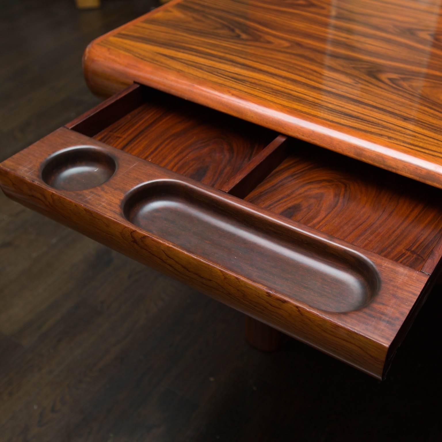 Late 20th Century Dyrlund Rosewood Skyline Executive Desk