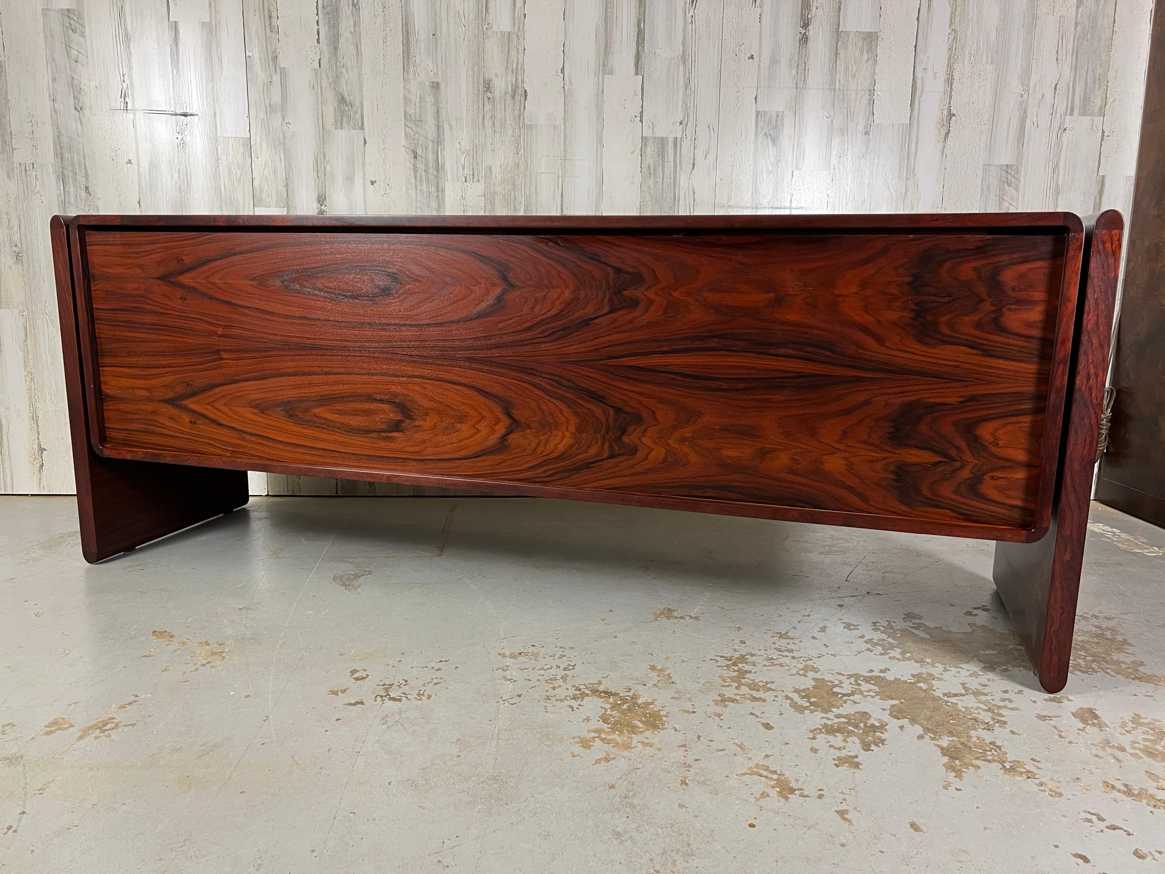 Dyrlund Rosewood Tambour Door Credenza 13