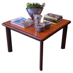 Dyrlund Rosewood & Teak Square Coffee Table Mid Century Made in Denmark 1970s