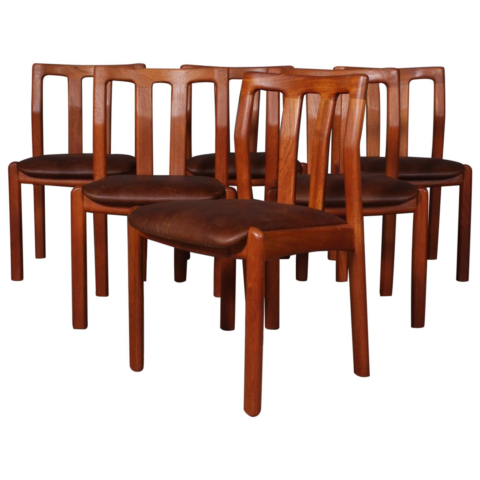 Dyrlund, Set of Six Dining Chairs, Teak