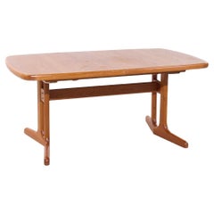 Tavolo da pranzo con 2 foglie espandibili in teak danese in stile Dyrlund di MCM