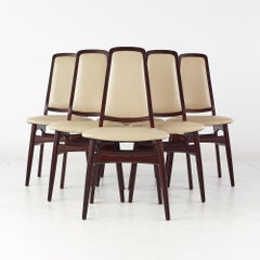 Dyrlund Style Mid-Century Rosewood Dining Chairs, Set of 6