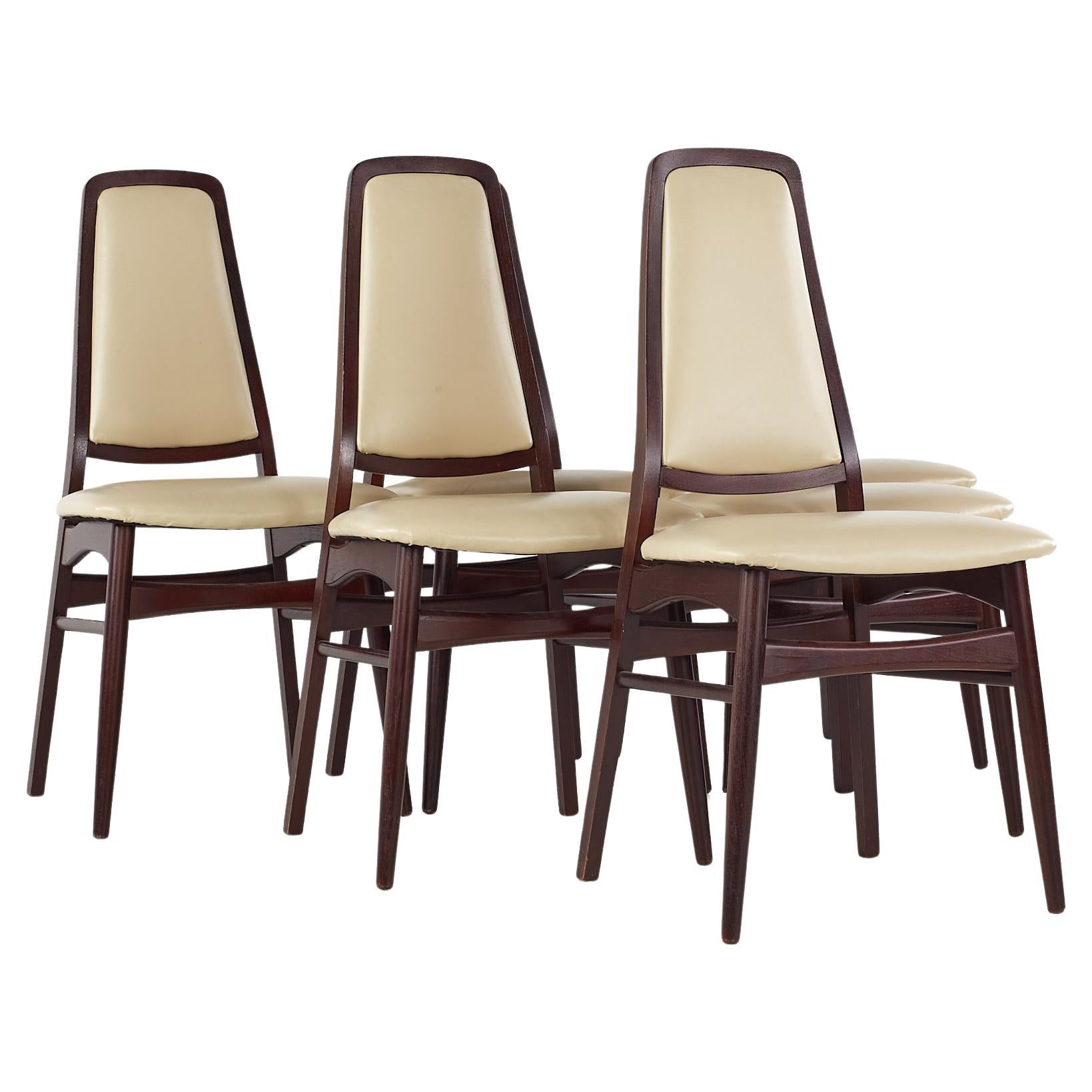 Dyrlund Style Mid-Century Rosewood Dining Chairs, Set of 6 For Sale