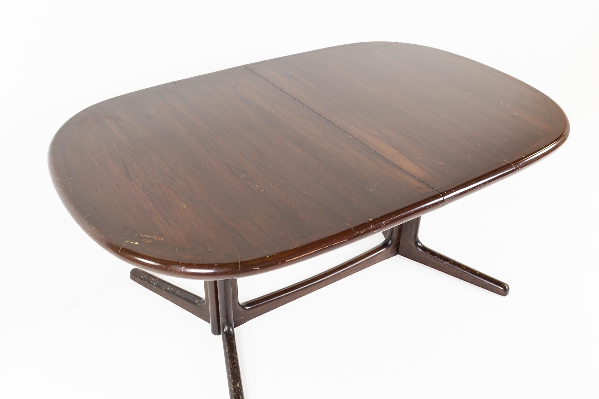 American Dyrlund Style Mid Century Rosewood Dining Table For Sale