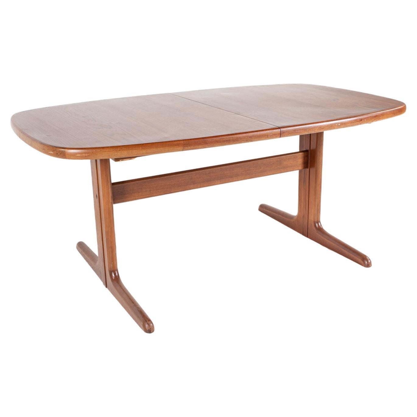 Dyrlund Style Mid Century Teak Dining Table For Sale