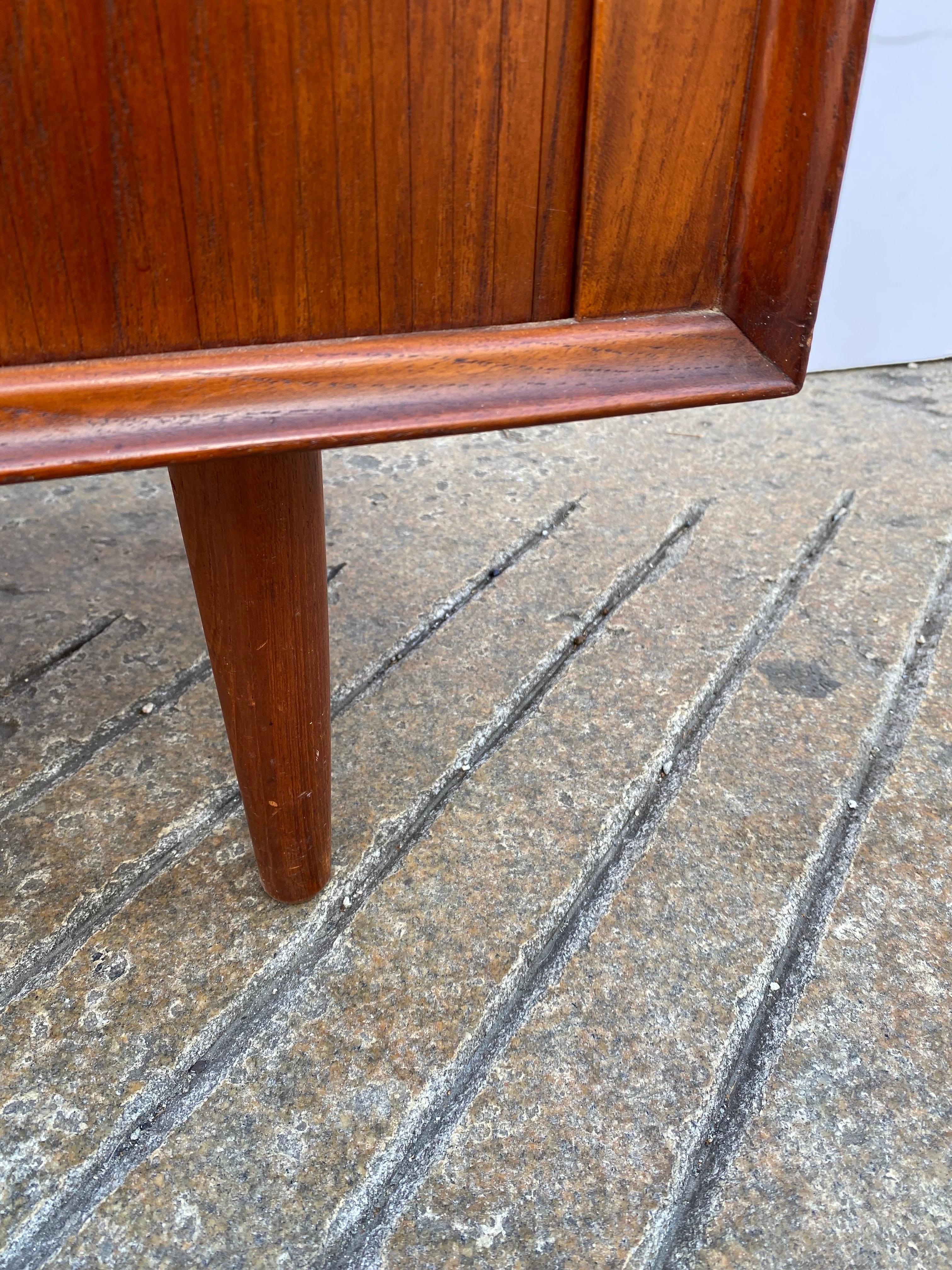 Mid-20th Century Dyrlund Tambour Door Cabinet
