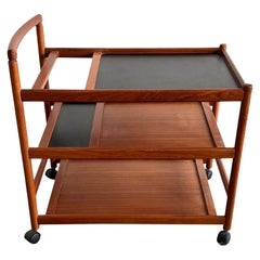 Dyrlund Teak Bar Cart, Denmark 1970s