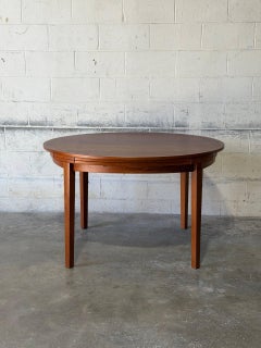 Dyrlund Teak, ausziehbarer runder „Lotos“-Esstisch, dänisches Vintage-Stück aus den 1970er Jahren