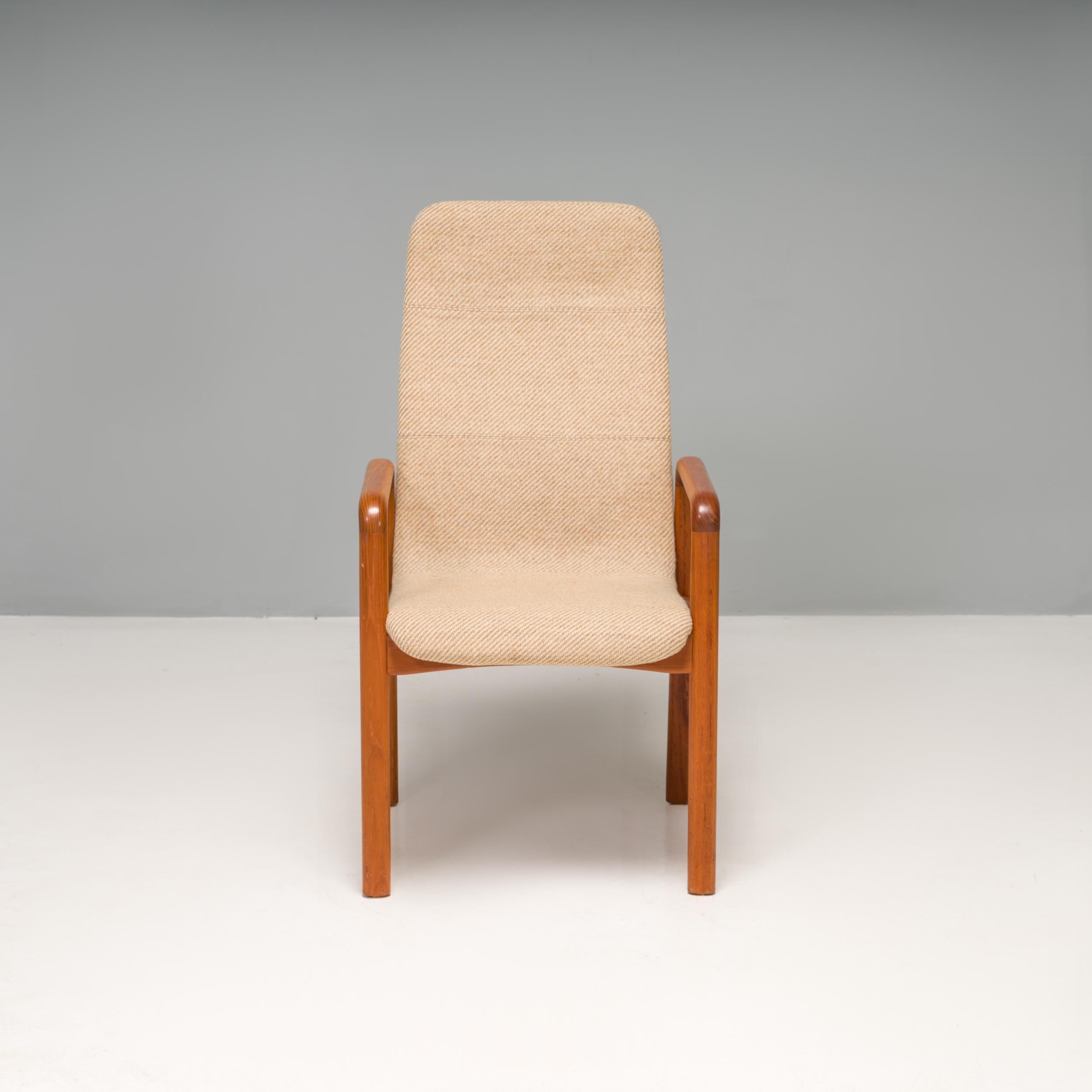 Danish Dyrlund Teak & Fabric Dining Chairs, Set of 4 For Sale