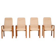 Dyrlund Teak & Fabric Dining Chairs, Set of 4