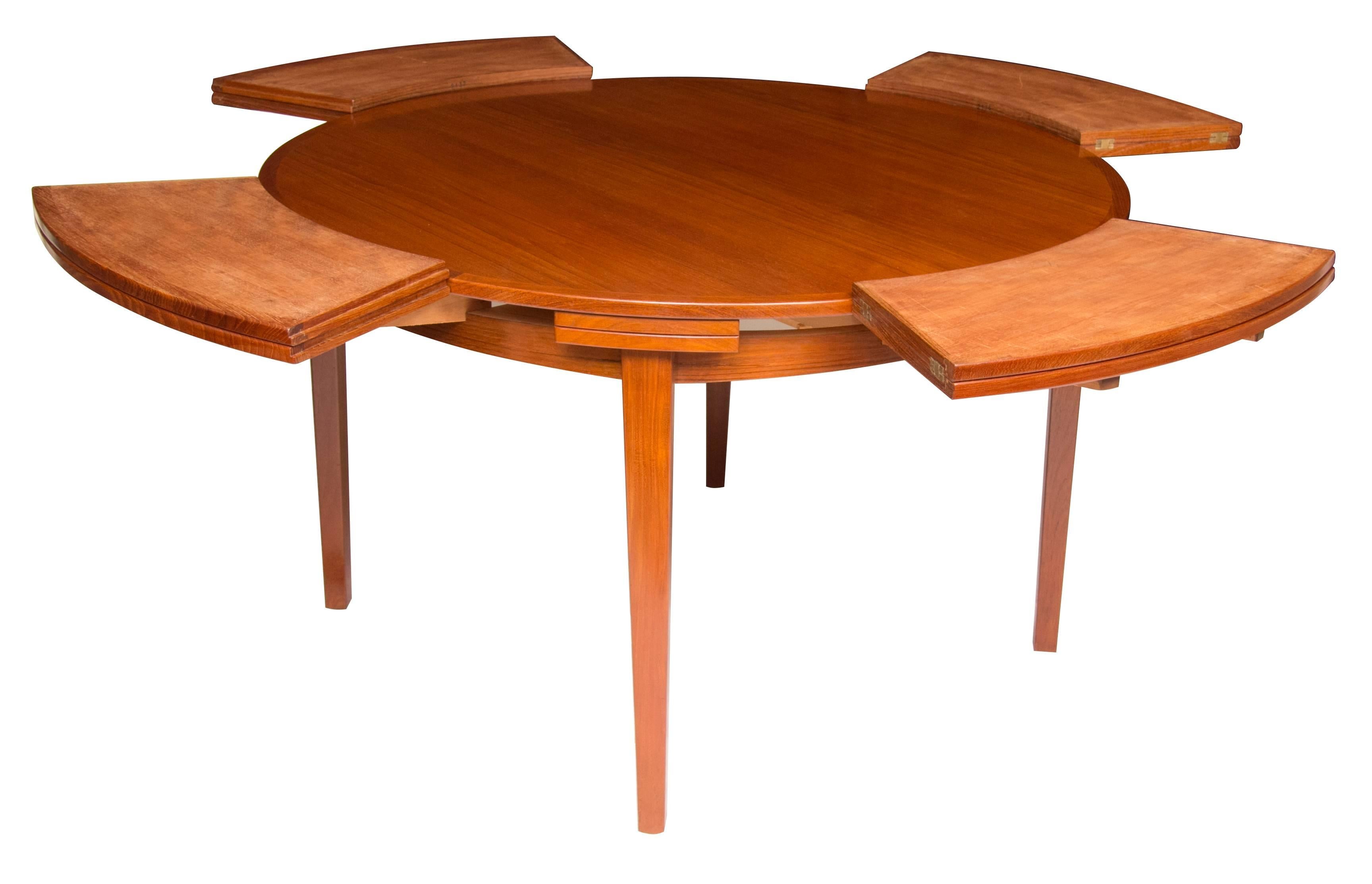 Danish Dyrlund Teak 'Flip Flap' Dining Table