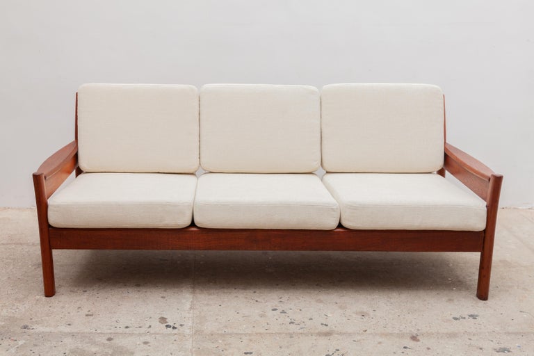 Teak Dyrlund Three-Seat Sofa, 1950s, Denmark For Sale
