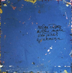 Black snake grinds flour. Veneer, acrylic, 50x50 cm