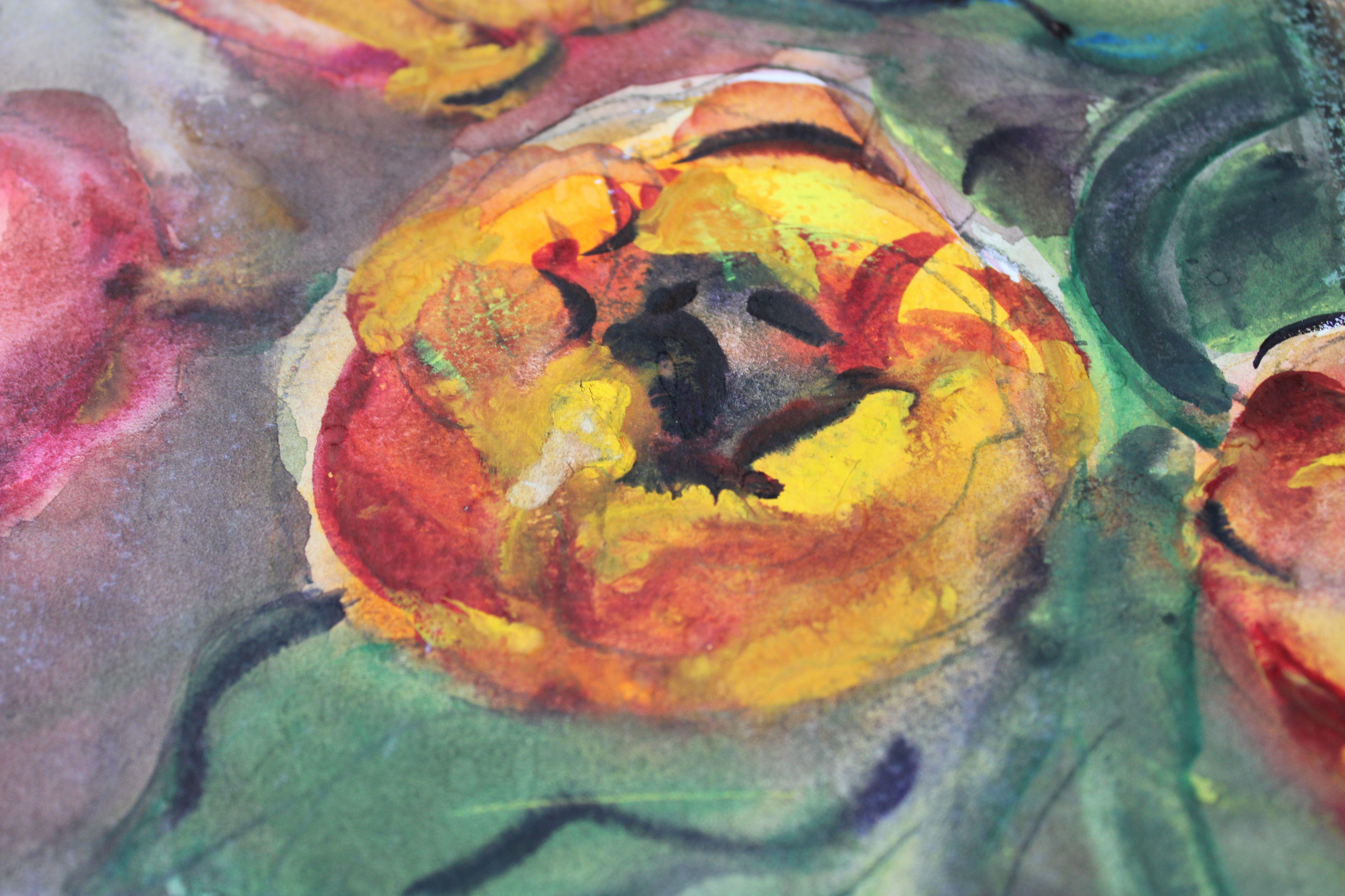 Tulipani. 1995, carta, acquerello, 55x74,5 cm in vendita 1