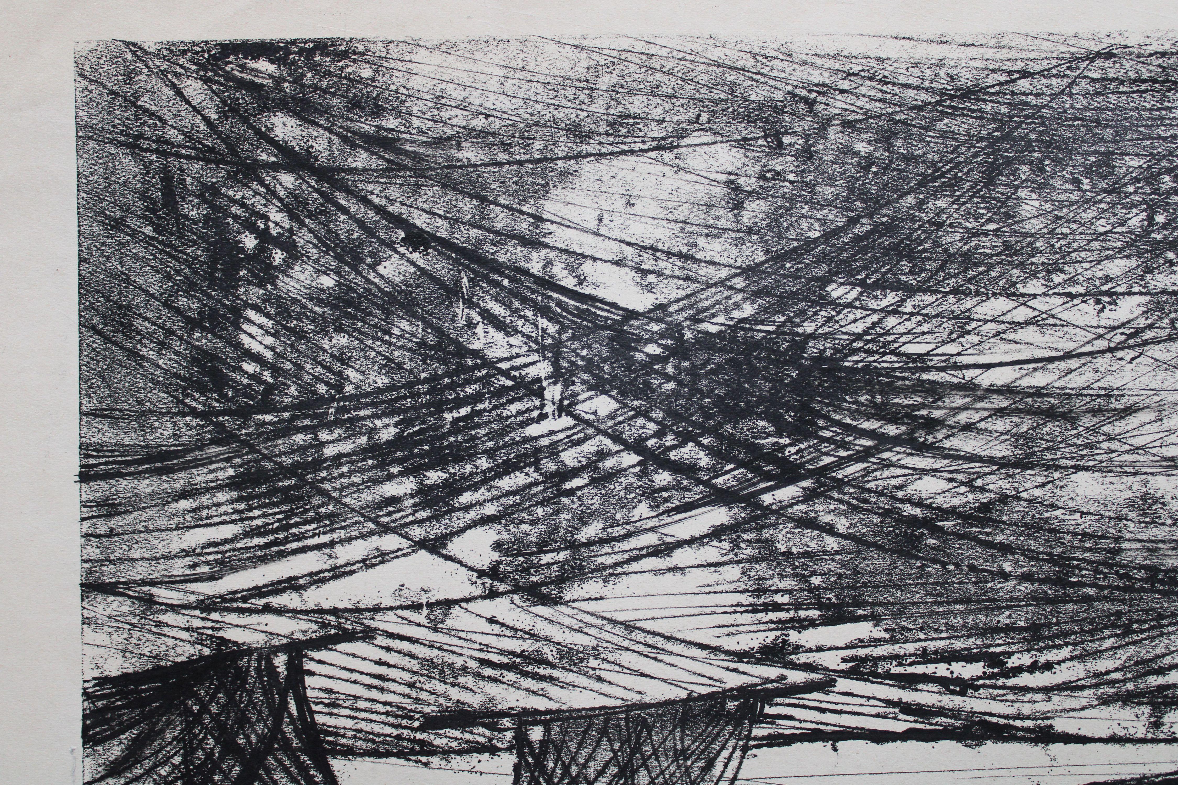 Fishing nets. 1965, paper, etching 53x66 cm For Sale 1