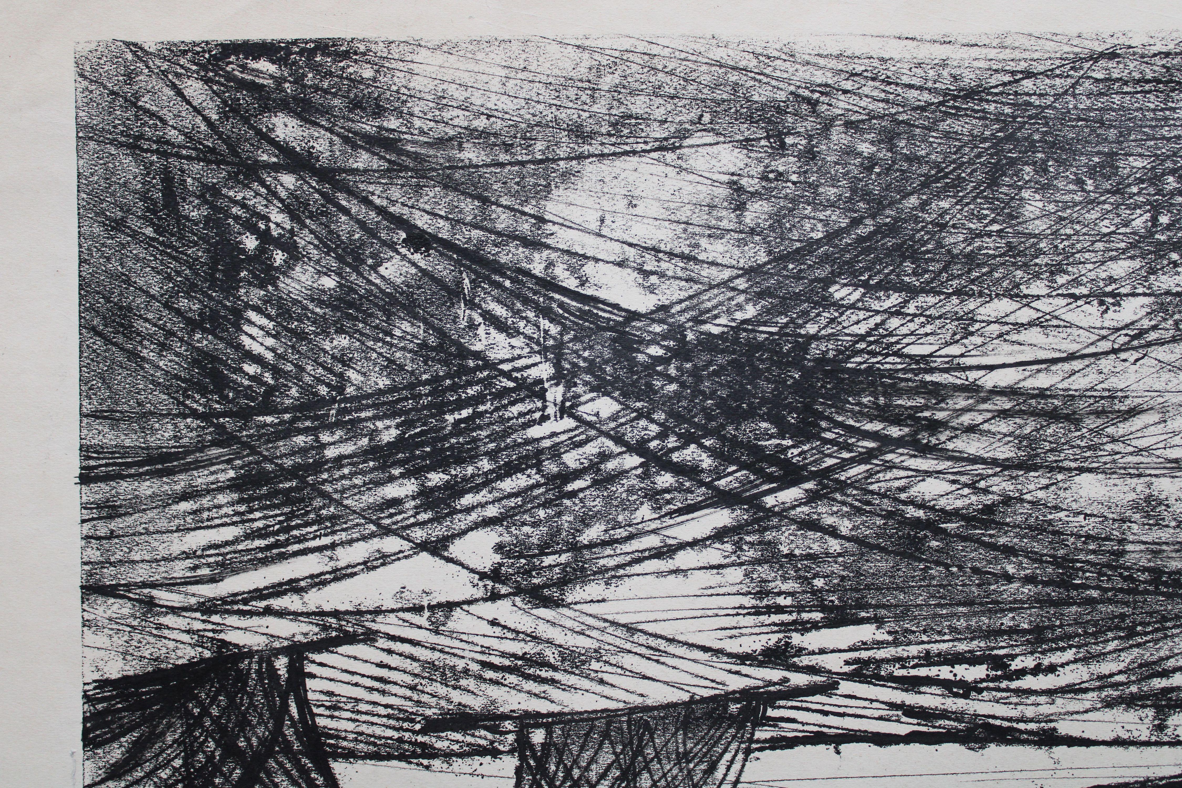 Fishing nets. 1965, paper, etching 53x66 cm For Sale 2
