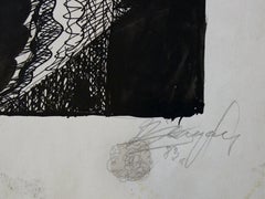 Landscape. 1983, paper, ink, 27x19 cm
