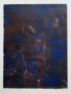 Poet L. Strelevits portrait. 1972, paper, screen print, 69x51 cm