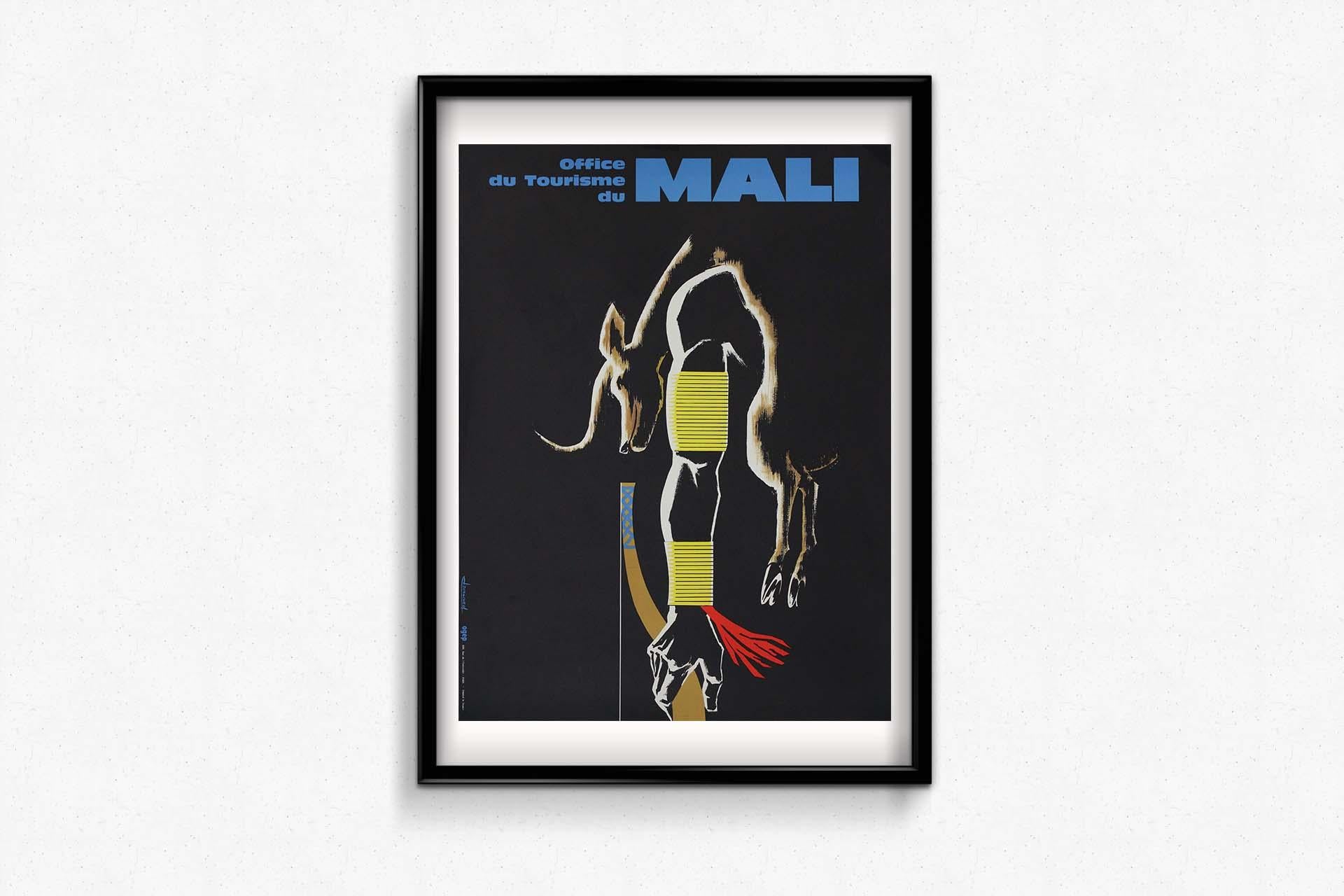 Circa 1960 original poster by Dzouard for the Office du Tourisme du Mali For Sale 1