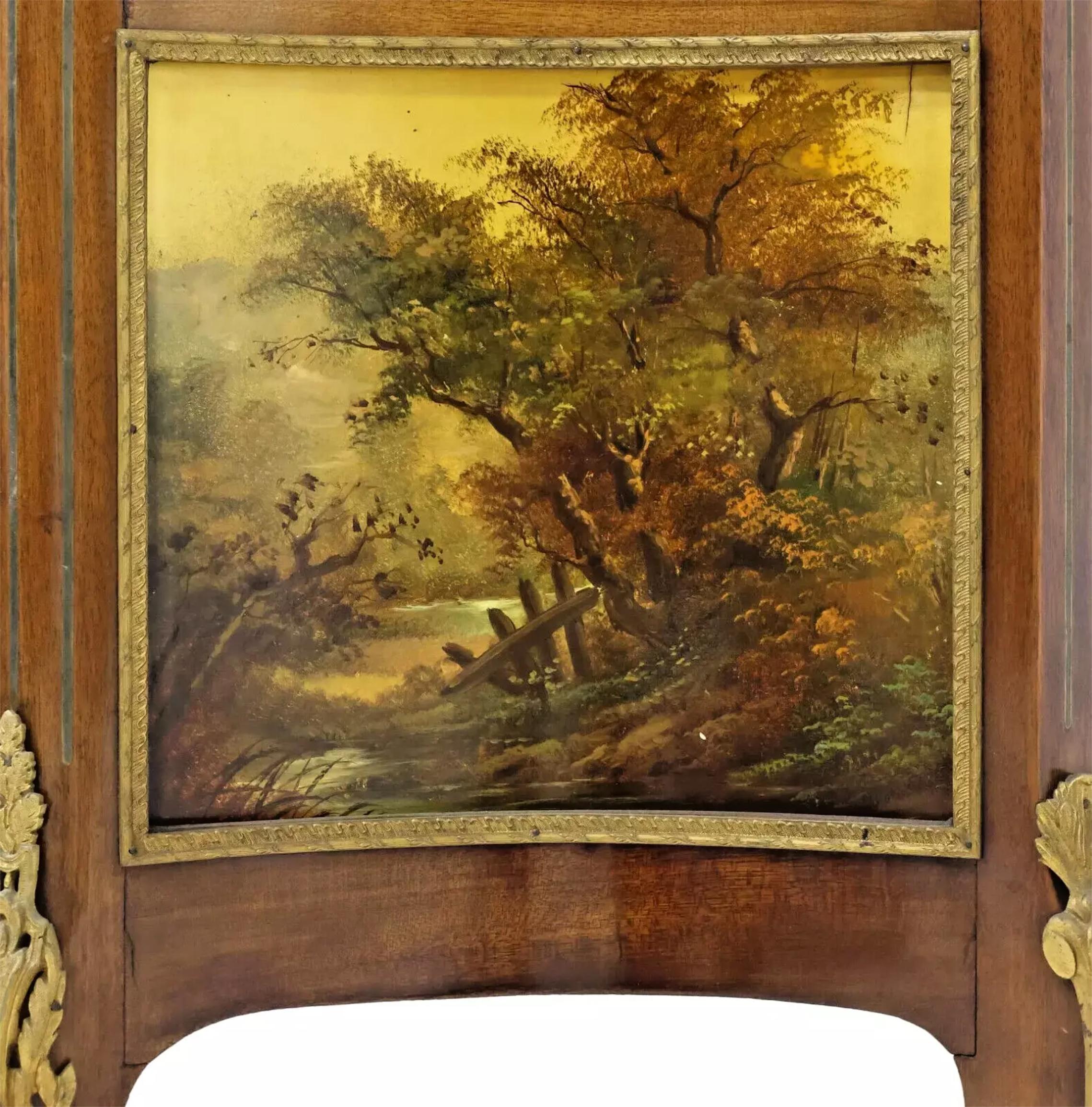 E. 1900's Antique French Louis XV Style, 'Vernis Martin' Cabinet, Vitrine!! For Sale 1