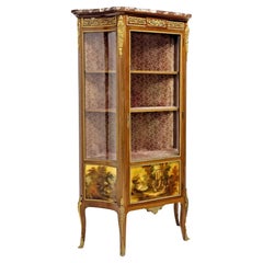 E. 1900's Antique French Louis XV Style, 'Vernis Martin' Cabinet, Vitrine!!