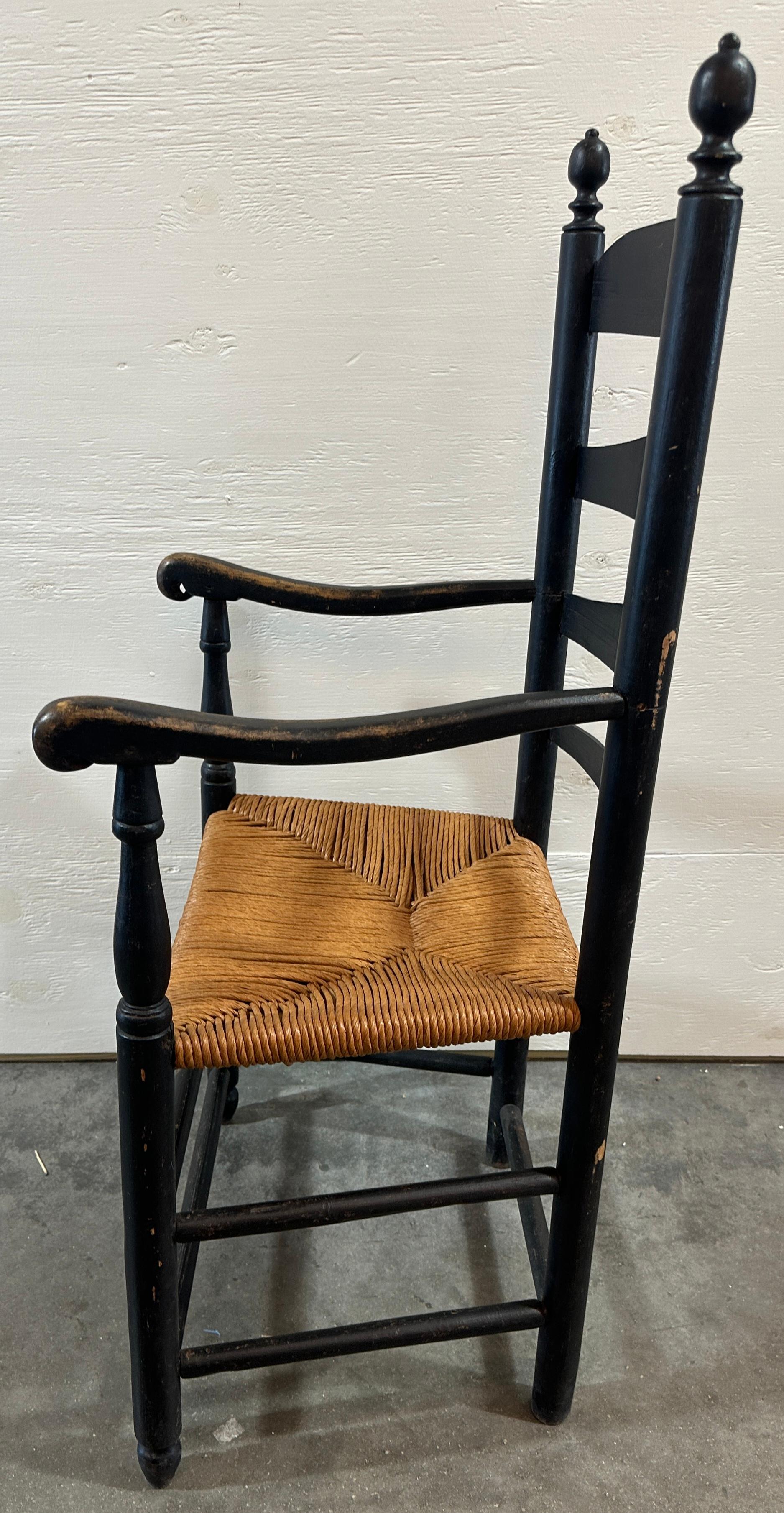 XIX secolo E. 19thc New England Ladder back Chairs in vendita
