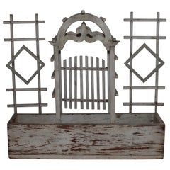 Early 20th Century Handmade Original Painted Window Flower Box