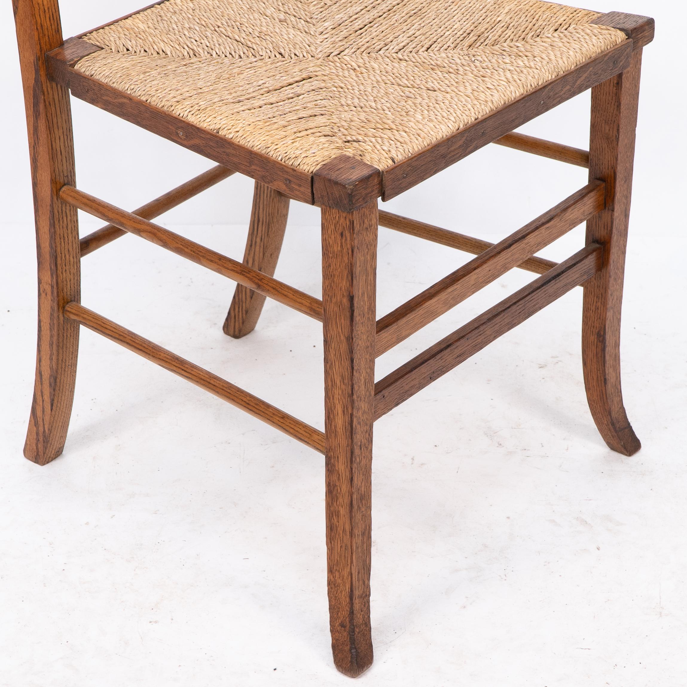 E A Taylor attri for Wylie & Lochhead. An Arts & Crafts side or bedroom chair For Sale 1