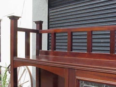 E A Taylor for Wylie & Lochhead Arts & Crafts Display Cabinet with Heart Details