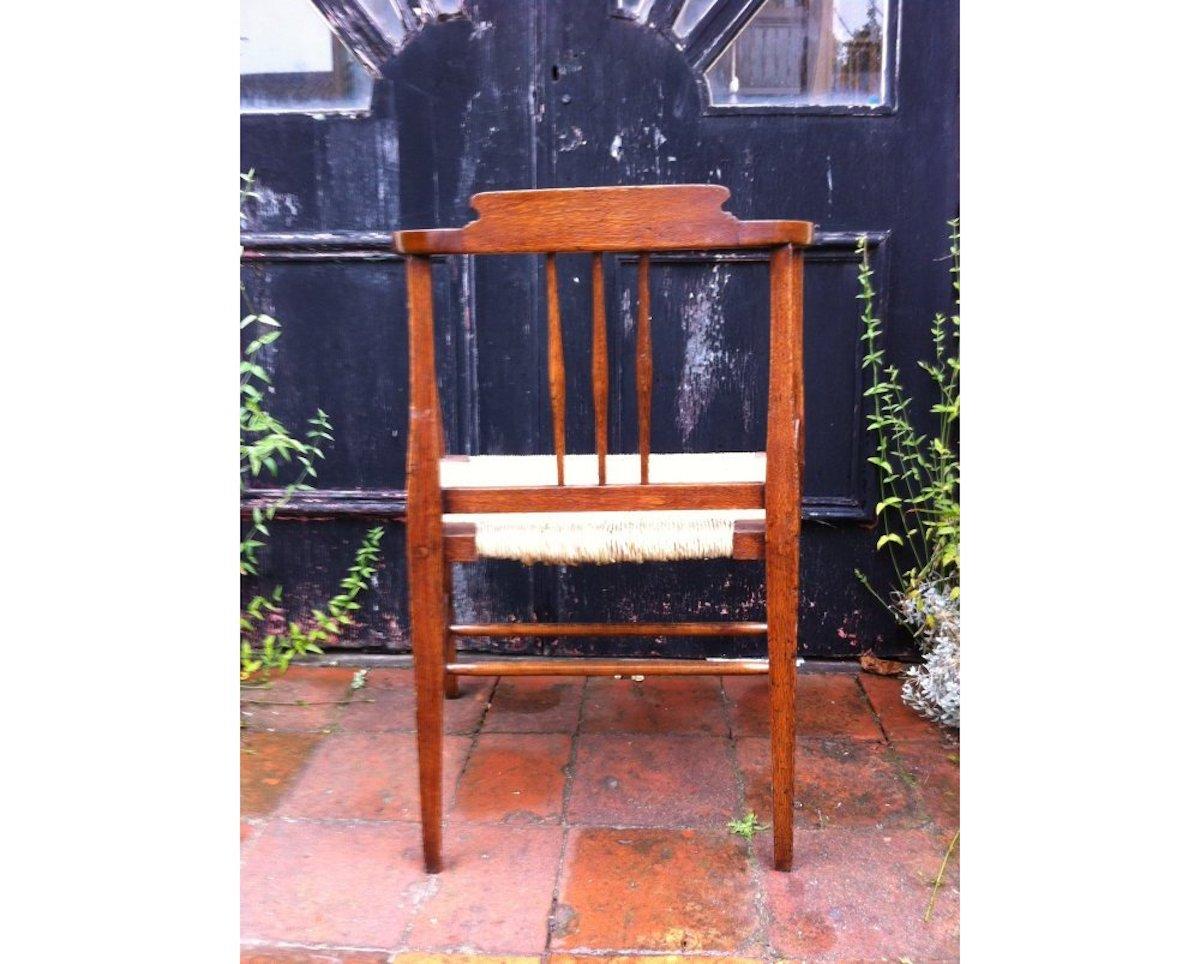 E A Taylor, Wylie and Lochhead or Shapland & Petter. A Fine Rush Seated Armchair 2