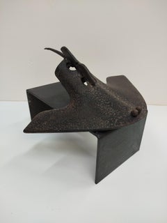 E. ALEMANY  PEZ MANTA  Original  Unic escultura contemporánea de hierro  Animal