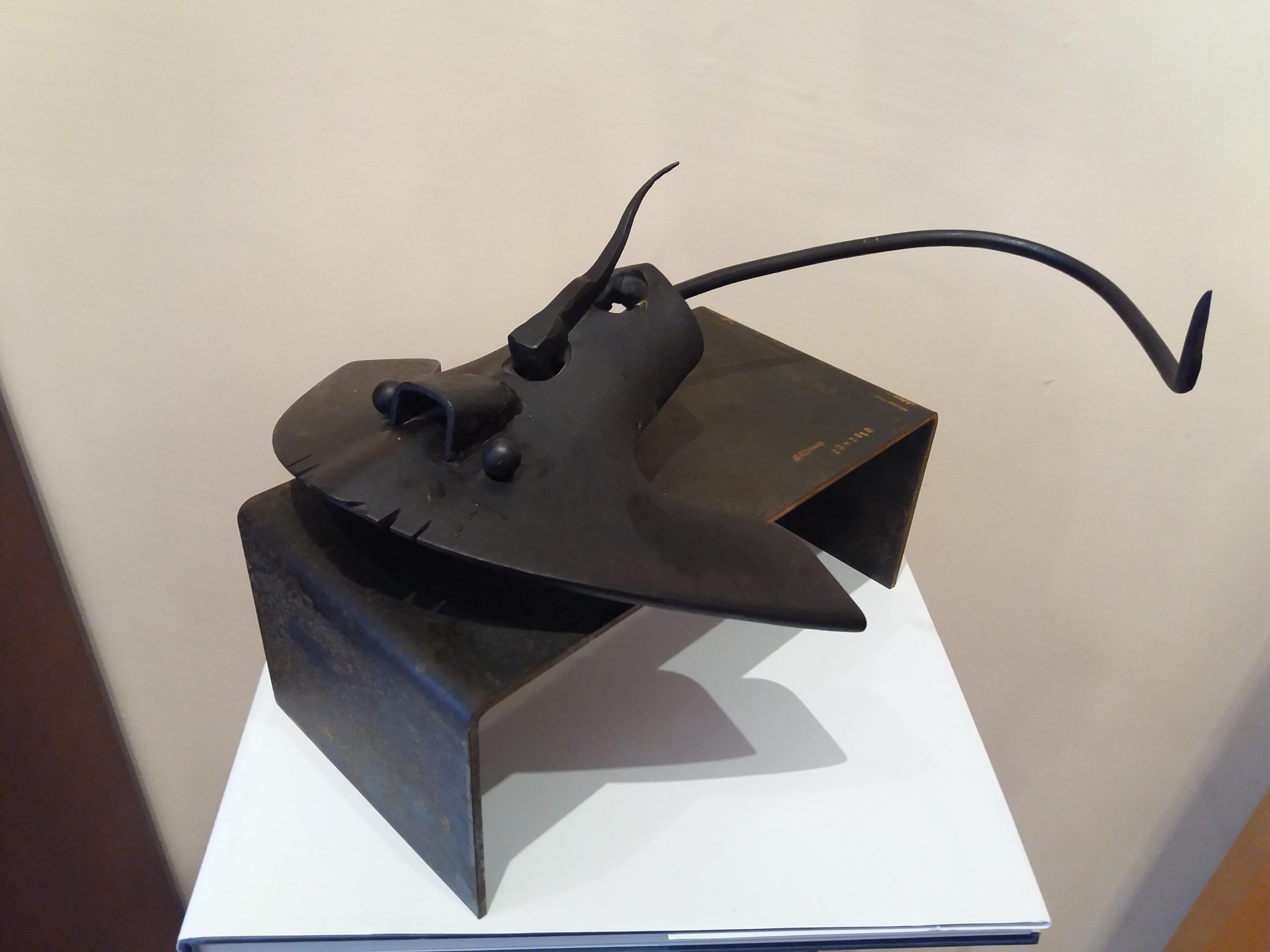 E. ALEMANY . MANTA FISH  Original  Unic contemporary iron sculpture  Animal 3