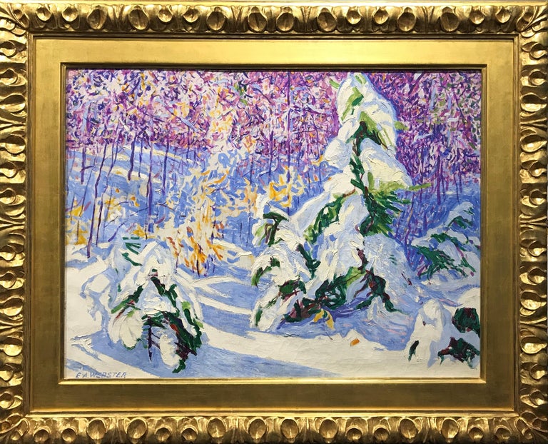 E. Ambrose ster American Modernist Winter Scene, Tamworth, New